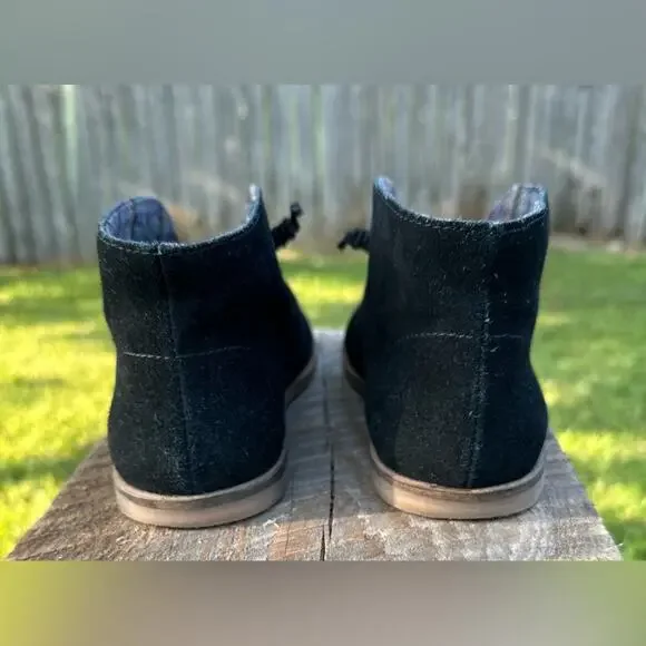 Lucky Brand Garboh Women’s Black  Suede Leather Lace-Up Chukka Booties. Size 5 - Picture 5 of 8